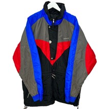 Vintage Edelweiss Skiwear Mens Pull Over Winter Jacket Black Red Blue Si... - £63.26 GBP