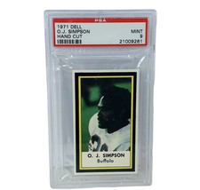 OJ Simpson 1972 Dell Hand Cut 2nd year Bills jersey PSA 9 HOF vintage rookie rc - £574.02 GBP