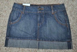 Womens Skirt Denim Jr. Girls SO Dark Blue Embroidered Faded Jean Miniski... - $10.89