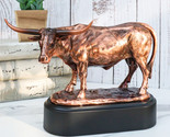 Lifelike North American Texas Longhorn Cow Steer Bull Bronzed Resin Figu... - $66.99