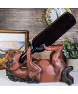 Ebros Brown Chestnut Equestrian Stallion Horse Wine Bottle Holder Caddy ... - €31,57 EUR