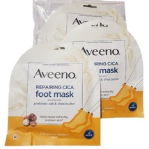 5 Packs Aveeno CICA Foot Masks Prebiotic Dry Skin Moisturizing Slippers ... - $24.25