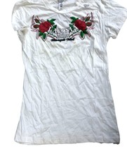 RETRO Bike Week Motorcycle T Shirt Women S Adult  2012 Laconia Rose - $21.38