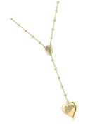 Retro Style Heart Necklace, Rosary Heart Necklace, LDR - £49.14 GBP