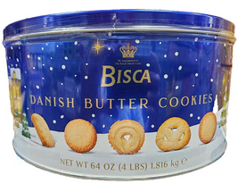 Bisca Danish Butter Cookies 4lb Christmas 2024 - $36.50