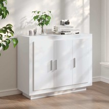 Sideboard White 92x35x75 cm Engineered Wood - £51.18 GBP