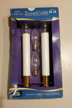 Holiday Time 2 Candle Battery Operated Solid Brass Candle Lamps (NEW) - £7.87 GBP