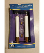 Holiday Time 2 Candle Battery Operated Solid Brass Candle Lamps (NEW) - £7.70 GBP
