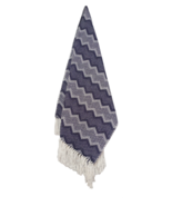 Dark blue Figueroa Alpaca Peru scarf ( shawl, chal ) with fringes 158 x ... - £27.85 GBP
