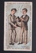 Standard Screw Fastened Boots &amp; Shoes Gentlemen Advertising Trade Card c... - £15.72 GBP