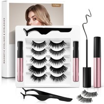 Magnetic Eyelashes with Eyeliner Kit, (5-Pairs) Reusable Magnetic Eyelashes - $13.54