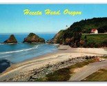Heceta Head Lighthouse Oregon OR UNP Chrome Postcard T21 - $2.92