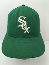 Vintage White SOX Hat Green Pro Model New Era Cap Size 6 7/8 Made In The USA - £30.97 GBP