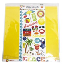 Echo Park Beach Party 12x12 Scrapbook Kit Papers + Stickers Beach Summer Fun  - £13.19 GBP