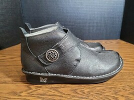 Alegria Caiti Booties Womens Size 40 (US 9.5) Black Pebble Leather Shoes - $647.06 MXN