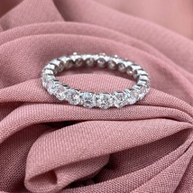 Eternity Band Round Cut Lab Grown Diamond 14K Gold Anniversary Ring 1.60-2.50ctw - £1,024.09 GBP+