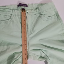 Gloria Vanderbilt Jeans Womens 16 Green Ankle Grazer Cadence Stretch Denim 32x27 image 13