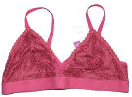 Adore Me Bra Burgundy Stretch Lace And Mesh Bralette Size Large - £19.33 GBP