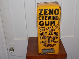Vintage Zeno Chewing Gum Coin Op Porcelain Cover - $6,597.07 MXN