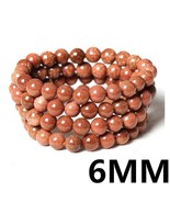 6/8/10mm Trendy Natural Gold Sand Bracelets Sandstone Stretch Bracelets ... - £8.42 GBP
