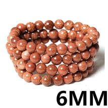 6/8/10mm Trendy Natural Gold Sand Bracelets Sandstone Stretch Bracelets for Wome - £8.39 GBP