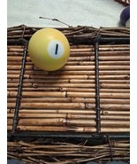 Vintage #1 Billiards British English Pool Ball 1.5 Yellow  - $9.99