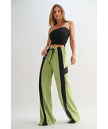 Women's Color Block Wide Leg Lounge Pants - $50.00