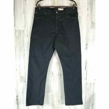 Wrangler Mens Black Chino Pants Size 38x32 (38x31.5) Straight Fit - $17.79