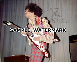 Jimi Hendrix &quot;Gibson Flying V&quot; photo signed Never-before-seen -J4 - £1.45 GBP