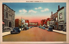 Main Street Massena NY Postcard PC377 - £3.98 GBP