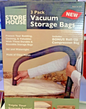 STOREHOUSE 3-Pack Vacuum Storage Bags. Triple Your Storage Space. 3 Pack... - $14.73