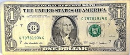 $1 One Dollar Bill 79781934, birthday / anniversary July 8, 1934 - $9.99