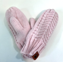 New Women&#39;s Winter Glove Light Pink Knit Mitten Cozy Lining Thick Warm S... - $9.49