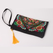 Women Ethnic National Retro Butterfly Flower Bags Handbag Coin Purse Embroidered - £18.84 GBP