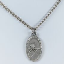 Catholic St Christopher Ice Hockey Protect Us Medal Necklace 1" H x .6" ... - $19.59
