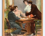 Romance Playing Cards Girls Make Men Look Like Chumps Hearts 1912 DB Pos... - $4.42