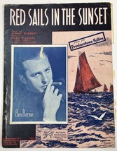 Red Sails In The Sunset Piano Sheet Music Provincetown Follies By Hugh Williams - £4.56 GBP