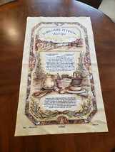 Collectible Dish Tea Towel Yorkshire Pudding Recipe by Lamont Made in th... - $7.92