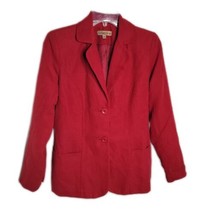 Notations Women&#39;s Blazer Jacket ~ Sz S ~ Red ~ Long Sleeve ~ Lined - £20.43 GBP