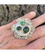 OOAK gREEN Tourmaline Huge Silver Ring OFFeR! - $254.62 CAD
