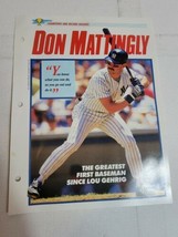 Vintage 1980s MLB Don Mattingly NYY New York Yankees Champions Record Ho... - £10.97 GBP