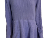 Girl With Curves Women&#39;s Rib Knit Sweater with Peplum Periwinkle XL - $14.24