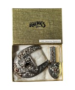 Vintage 1991 Kathy&#39;s Sterling Overlay PCHA Trophy Buckle Set End Tip Loo... - $1,889.61 MXN