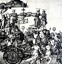 Great Triumphal Car Of Emperor Maximilian Durer 1950 Art Print Phaidon DWX4C - £30.85 GBP