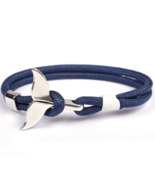 Anchor whale tail umbrella rope handmade couple bracelet - $6.00