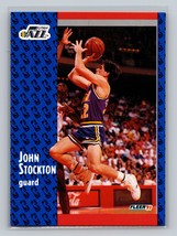 1991-92 Fleer John Stockton #203 Utah Jazz - £1.49 GBP