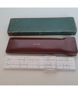 HOFFMAN  No 601 UTO  6” Pocket Slide Ruler w/ Leather Case Box Made in D... - $28.59