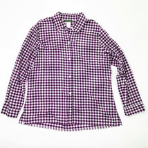 Tommy Bahama Shirt Blouse Woman&#39;s XL Blue Checkered - £13.42 GBP