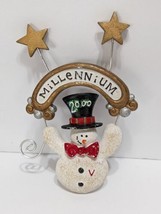 Christmas Kurt Adler Ornament 2000 Millennium Glittered Snowman with  Stars - £9.87 GBP