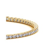 3 carat diamond tennis bracelet/14K yellow gold round diamond bracelet - £6,247.73 GBP